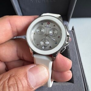 Michele Women's Cape White/Gold 33mm Watch MWW27C000001